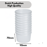 100x Magnetronbakjes inclusief deksels 500ml plastic potjes - vershoudbakjes Geschikt voor Take Away. Herbruikbaar en BPA Vrij