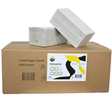 Paper towels 2-ply, 5000 sheets gray 25 x 23 cm, Z-fold paper towels 2-ply, paper towels