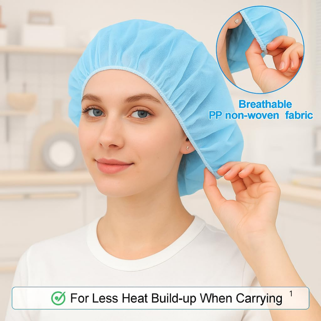 PP Hairnets Blue Non-woven beret - 100 pieces