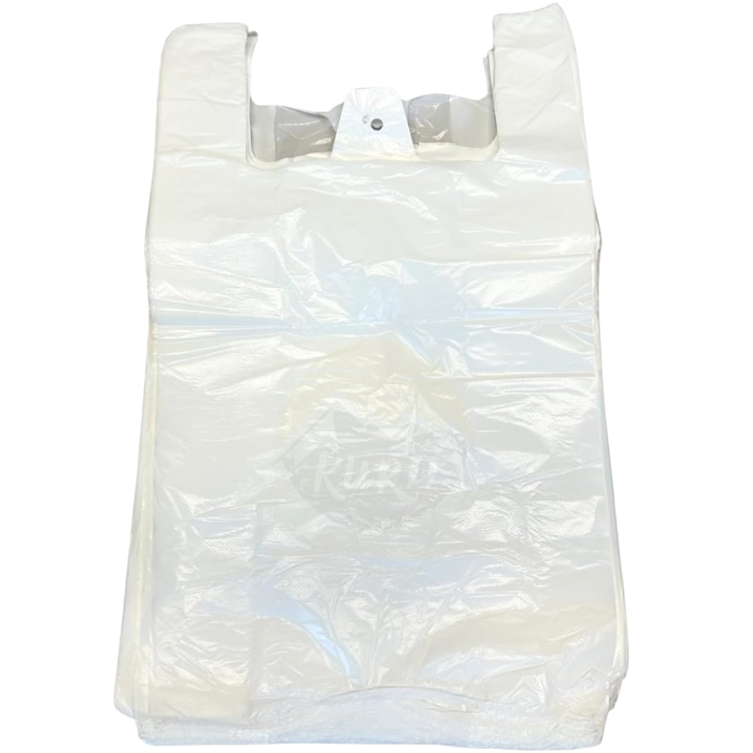Shirt carrier bags HDPE 28+14x48 cm 11my 2000 pieces SUP