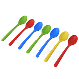 Gekleurd Plastic IJslepels Herbruikbaar 175mm — Dessertlepels 50st