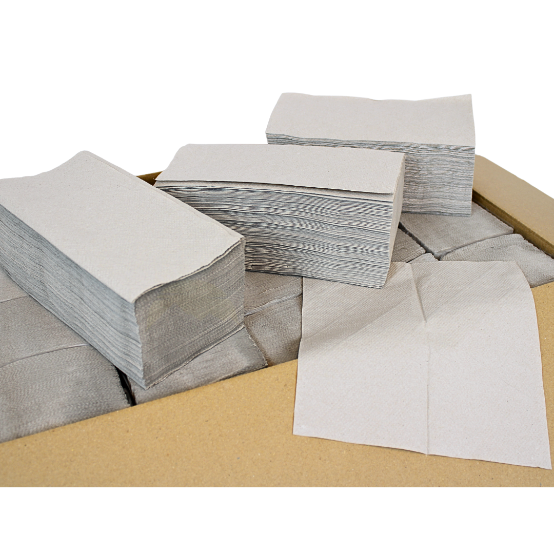 10.000 papirhåndklæder 1-lag, grå 25 x 23 cm, z fold papirhåndklæder, papirhåndklæder