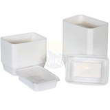 Microwave containers with lid white