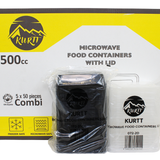 Mikrowellenbehälter mit Deckel schwarz