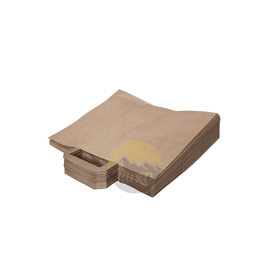 Paper carrier bag brown 32 + 17 x 26 cm - 250 pieces