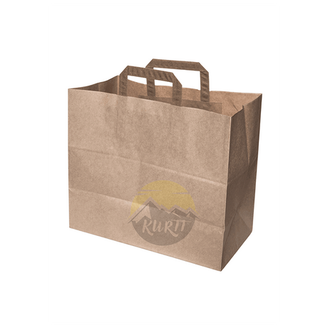 Paper carrier bag brown 32 + 17 x 26 cm - 250 pieces