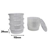 Mikrowellenbehälter mit Deckel Transparent 250ML RUND - 50 Stück