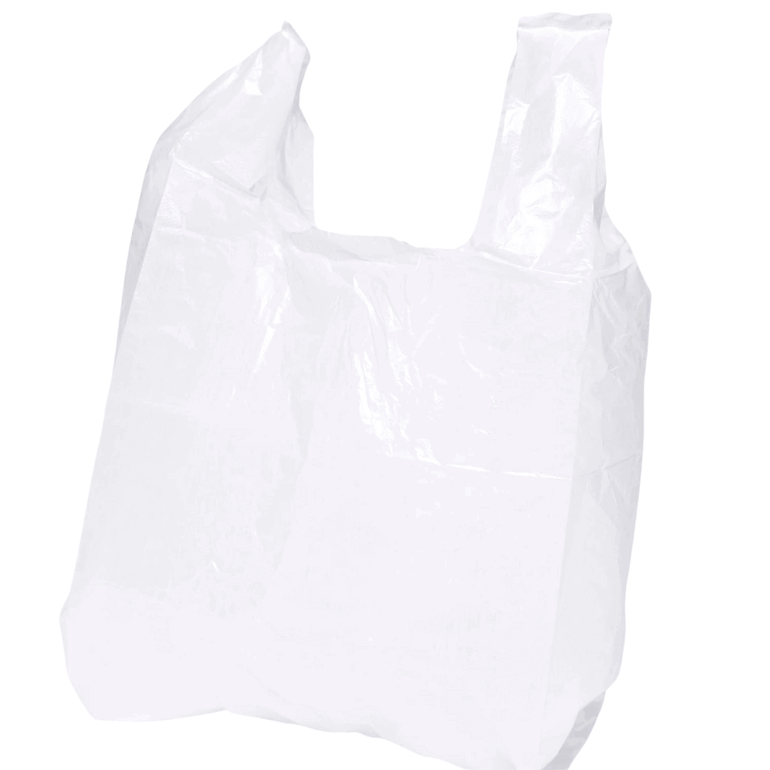 Shirt carrier bags HDPE 28+14x48 cm 11my - 2000 pieces