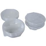  Ripboxx® MEAL's Klappschale PP Transparent 215x220x57mm – 1/2/3-fach | 100 Stück