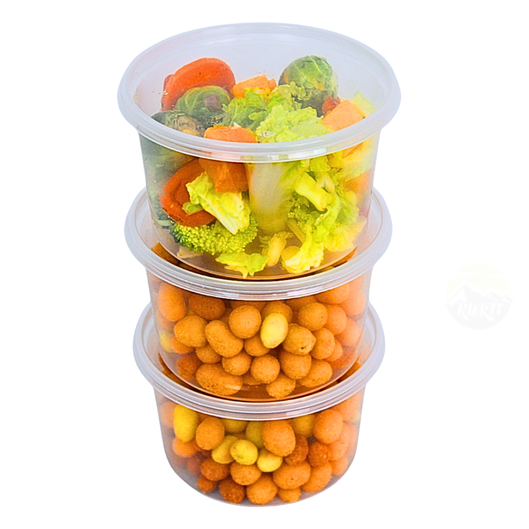 Reusable Transparent Round 500cc - 100 pieces