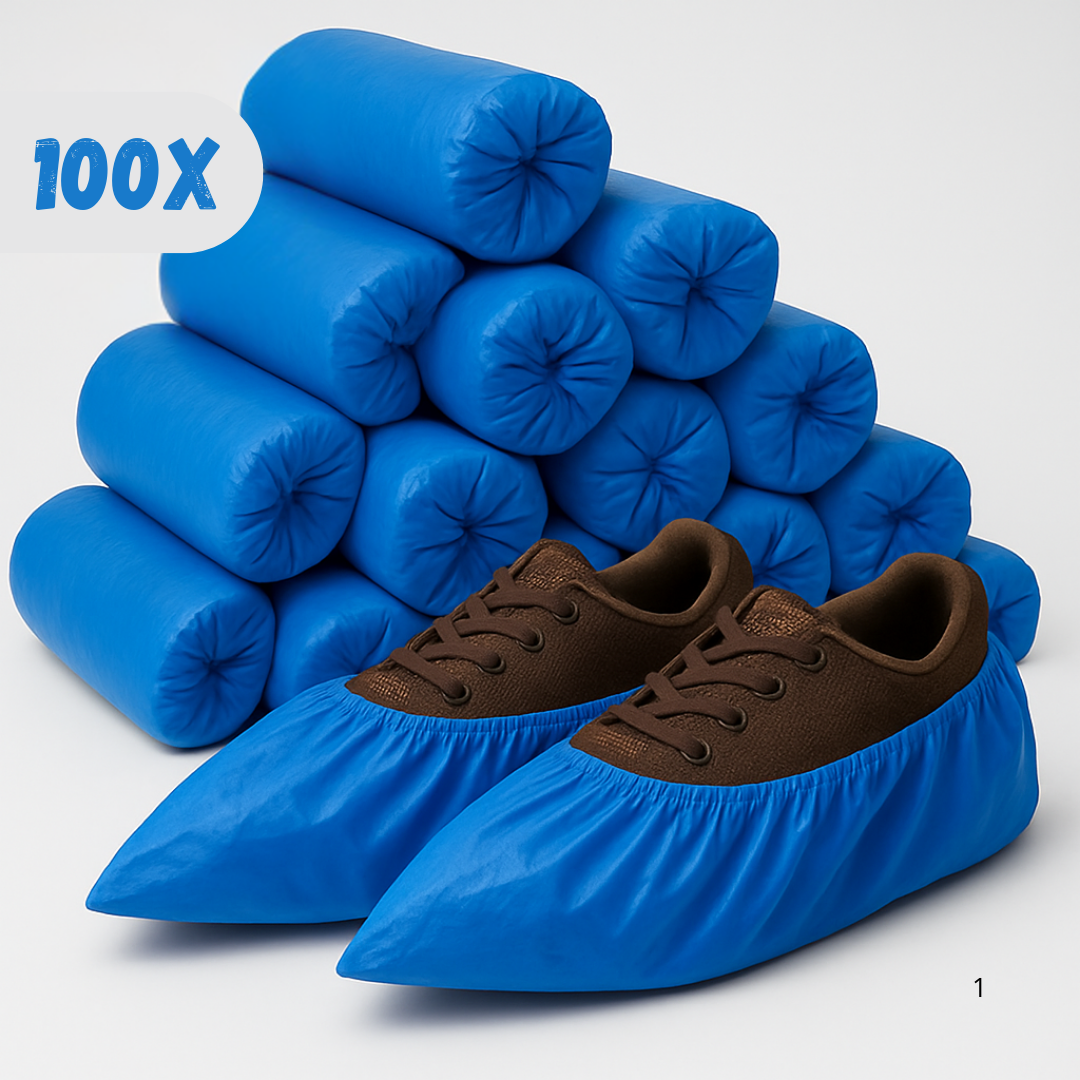 Disposable shoe covers blue - 100 pieces
