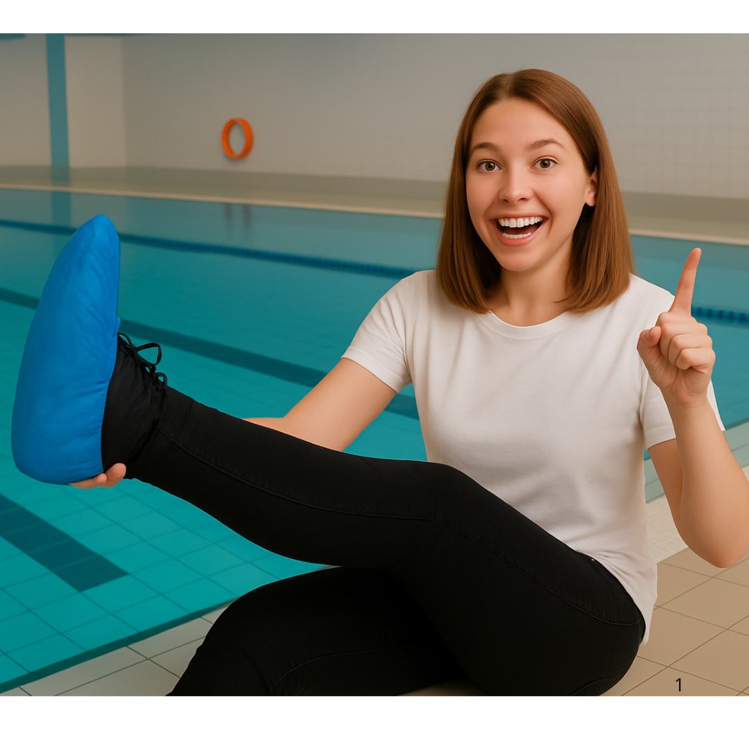 Disposable shoe covers blue - 100 pieces