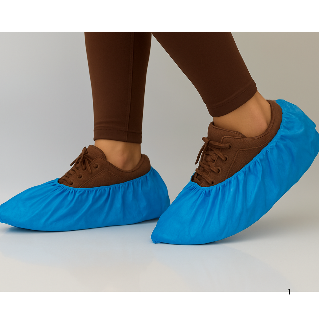 Disposable shoe covers blue - 100 pieces