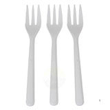 Snack-/Pommes-Gabel weiß 130 mm (extra stark)