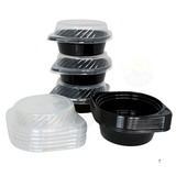 Brunchschüssel, suppenterrine mit deckel, 500 ml, schwarz – 12 Stück